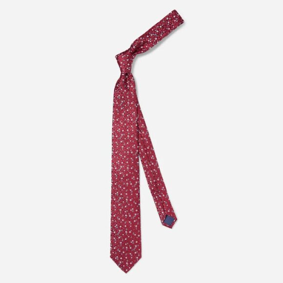 Flower Fields Burgundy Tie NWT - Picture 2 of 3